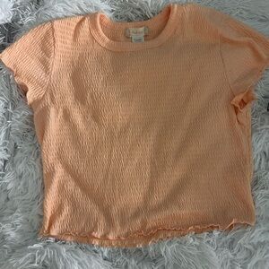 Altar'd State Peach Textured Crop Top